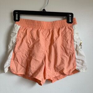 Reebok Girls Coral and White Athletic Shorts